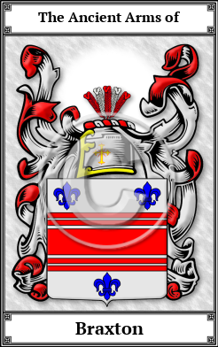 Braxton Family Crest Download (JPG)  Book Plated - 150 DPI