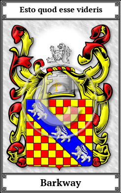 Barkway Family Crest Download (JPG) Book Plated - 600 DPI