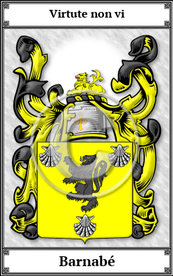 Barnabé Family Crest Download (JPG) Book Plated - 600 DPI