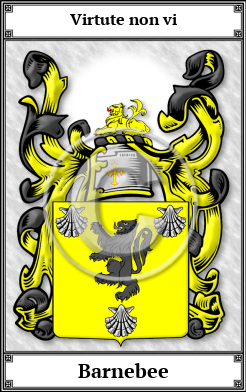 Barnebee Family Crest Download (JPG)  Book Plated - 150 DPI