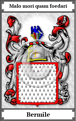 Bermile Family Crest Download (JPG) Book Plated - 600 DPI
