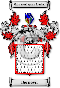Bernevil Family Crest Download (jpg) Legacy Series - 150 DPI