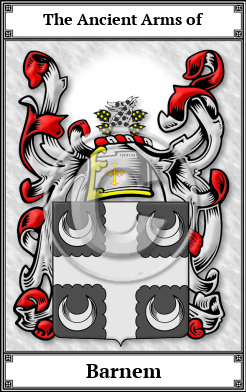 Barnem Family Crest Download (JPG)  Book Plated - 150 DPI