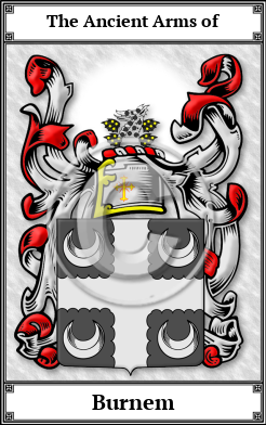 Burnem Family Crest Download (JPG) Book Plated - 600 DPI