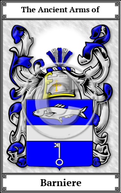 Barniere Family Crest Download (JPG)  Book Plated - 150 DPI