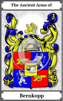 Bernkopp Family Crest Download (JPG)  Book Plated - 150 DPI