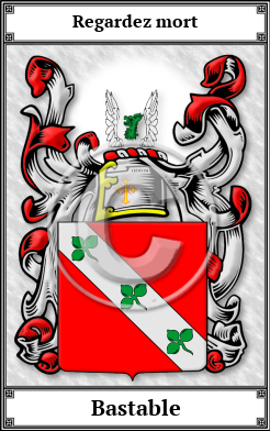 Bastable Family Crest Download (JPG)  Book Plated - 150 DPI