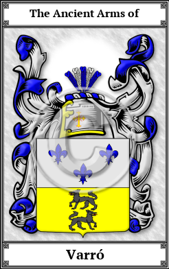 Varró Family Crest Download (JPG)  Book Plated - 150 DPI