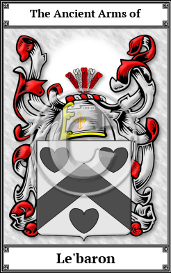 Le'baron Family Crest Download (JPG) Book Plated - 600 DPI