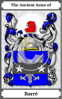 Barré Family Crest Download (JPG)  Book Plated - 150 DPI