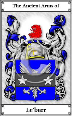 Le'barr Family Crest Download (JPG)  Book Plated - 150 DPI