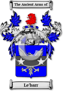 Le'barr Family Crest Download (jpg) Legacy Series - 150 DPI