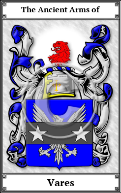 Vares Family Crest Download (JPG) Book Plated - 600 DPI