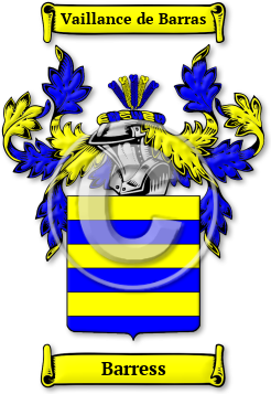Barress Family Crest Download (jpg) Legacy Series - 150 DPI