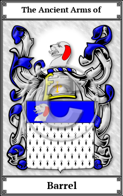 Barrel Family Crest Download (JPG) Book Plated - 600 DPI