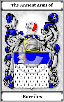Barriles Family Crest Download (JPG)  Book Plated - 150 DPI
