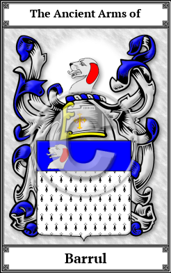 Barrul Family Crest Download (JPG)  Book Plated - 150 DPI
