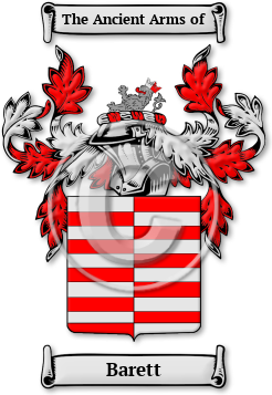 Barett Family Crest Download (jpg) Legacy Series - 150 DPI