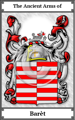 Barèt Family Crest Download (JPG)  Book Plated - 150 DPI