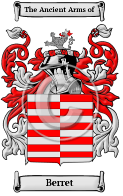 Berret Family Crest Download (JPG) Heritage Series - 600 DPI