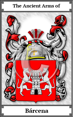 Bárcena Family Crest Download (JPG)  Book Plated - 150 DPI