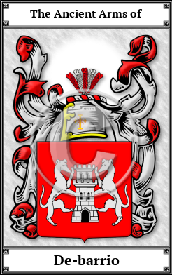 De-barrio Family Crest Download (JPG)  Book Plated - 150 DPI