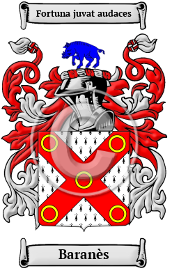 Baranès Family Crest/Coat of Arms