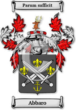 Abbaro Family Crest Download (jpg) Legacy Series - 150 DPI