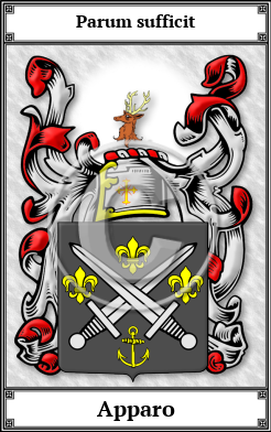 Apparo Family Crest Download (JPG)  Book Plated - 150 DPI