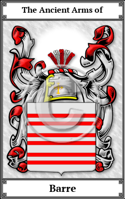 Barre Family Crest Download (JPG)  Book Plated - 150 DPI