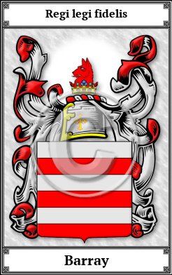 Barray Family Crest Download (JPG) Book Plated - 600 DPI