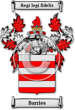 Barries Family Crest Download (jpg) Legacy Series - 150 DPI