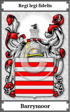 Barrymoor Family Crest Download (JPG)  Book Plated - 150 DPI