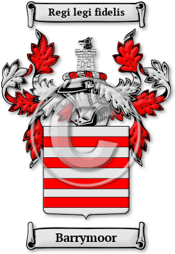 Barrymoor Family Crest Download (jpg) Legacy Series - 150 DPI