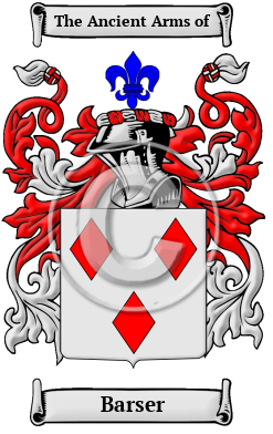 Barser Family Crest/Coat of Arms