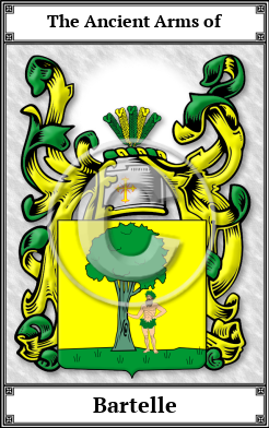 Bartelle Family Crest Download (JPG)  Book Plated - 150 DPI