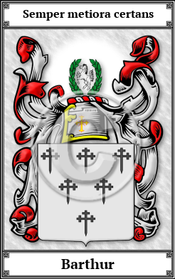 Barthur Family Crest Download (JPG) Book Plated - 600 DPI