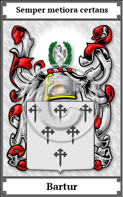 Bartur Family Crest Download (JPG)  Book Plated - 150 DPI