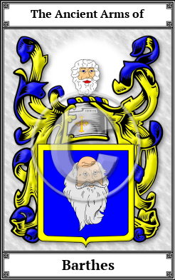 Barthes Family Crest Download (JPG)  Book Plated - 150 DPI