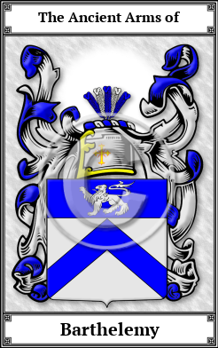 Barthelemy Family Crest Download (JPG)  Book Plated - 150 DPI