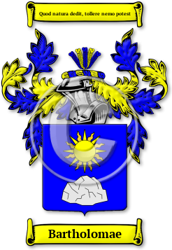 Bartholomae Family Crest Download (jpg) Legacy Series - 150 DPI