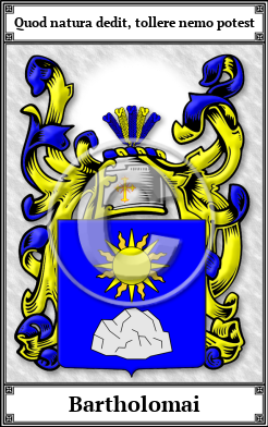 Bartholomai Family Crest Download (JPG)  Book Plated - 150 DPI