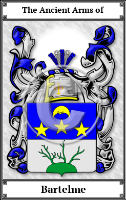 Bartelme Family Crest Download (JPG)  Book Plated - 150 DPI