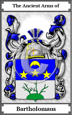 Bartholomaus Family Crest Download (JPG) Book Plated - 600 DPI