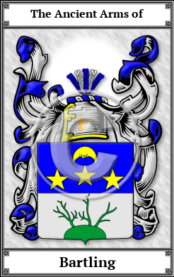 Bartling Family Crest Download (JPG) Book Plated - 600 DPI