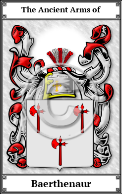 Baerthenaur Family Crest Download (JPG)  Book Plated - 150 DPI