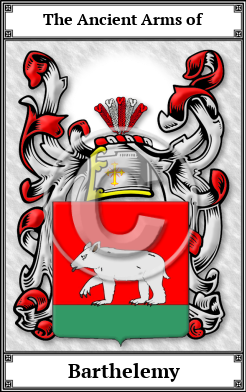 Barthelemy Family Crest Download (JPG) Book Plated - 600 DPI