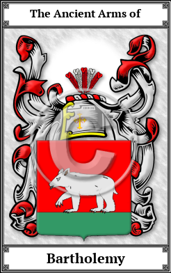 Bartholemy Family Crest Download (JPG)  Book Plated - 150 DPI