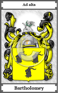 Bartholomey Family Crest Download (JPG)  Book Plated - 150 DPI