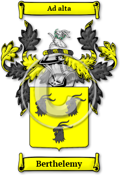 Berthelemy Family Crest Download (jpg) Legacy Series - 150 DPI